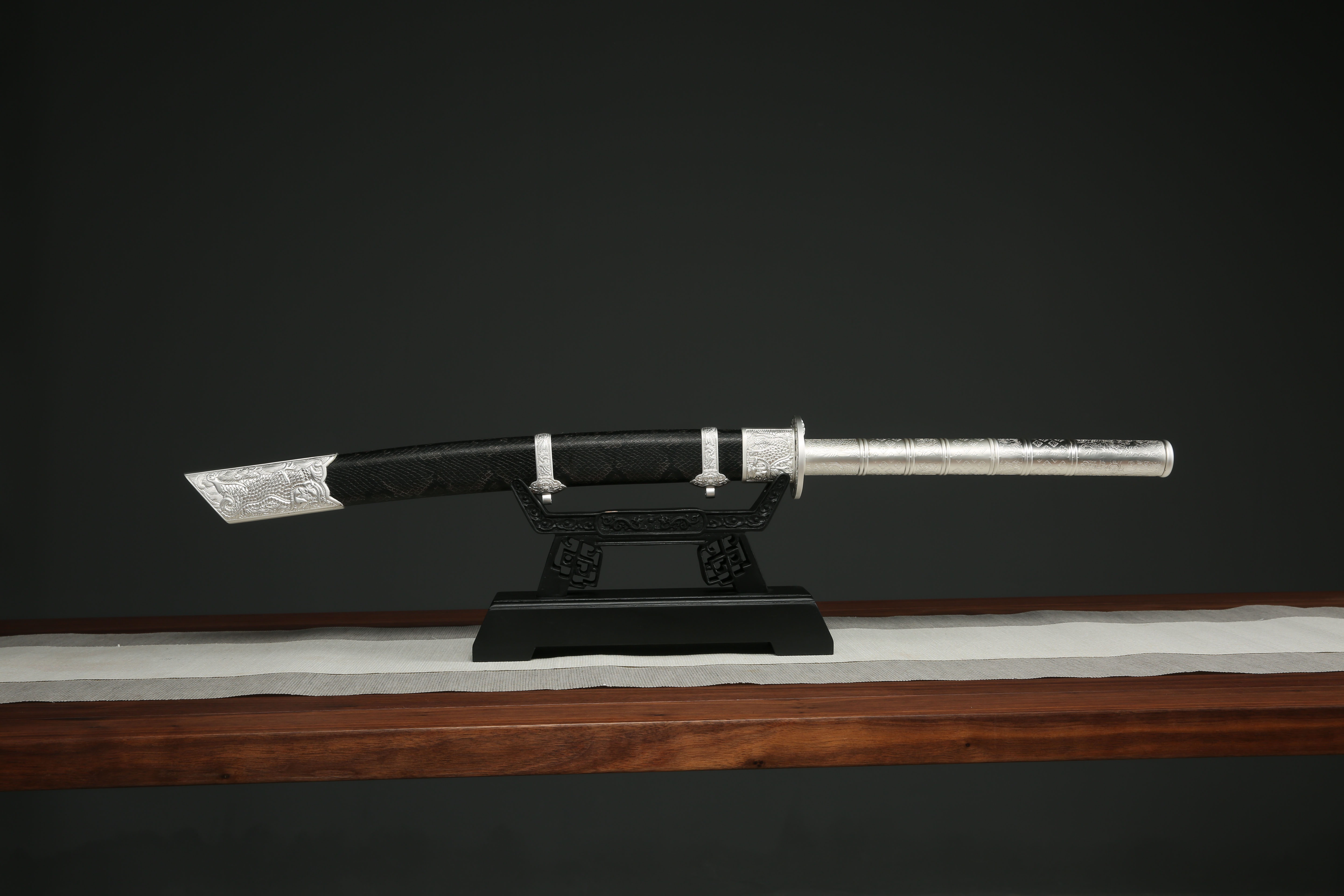 镀银康熙宝刀 未开刃