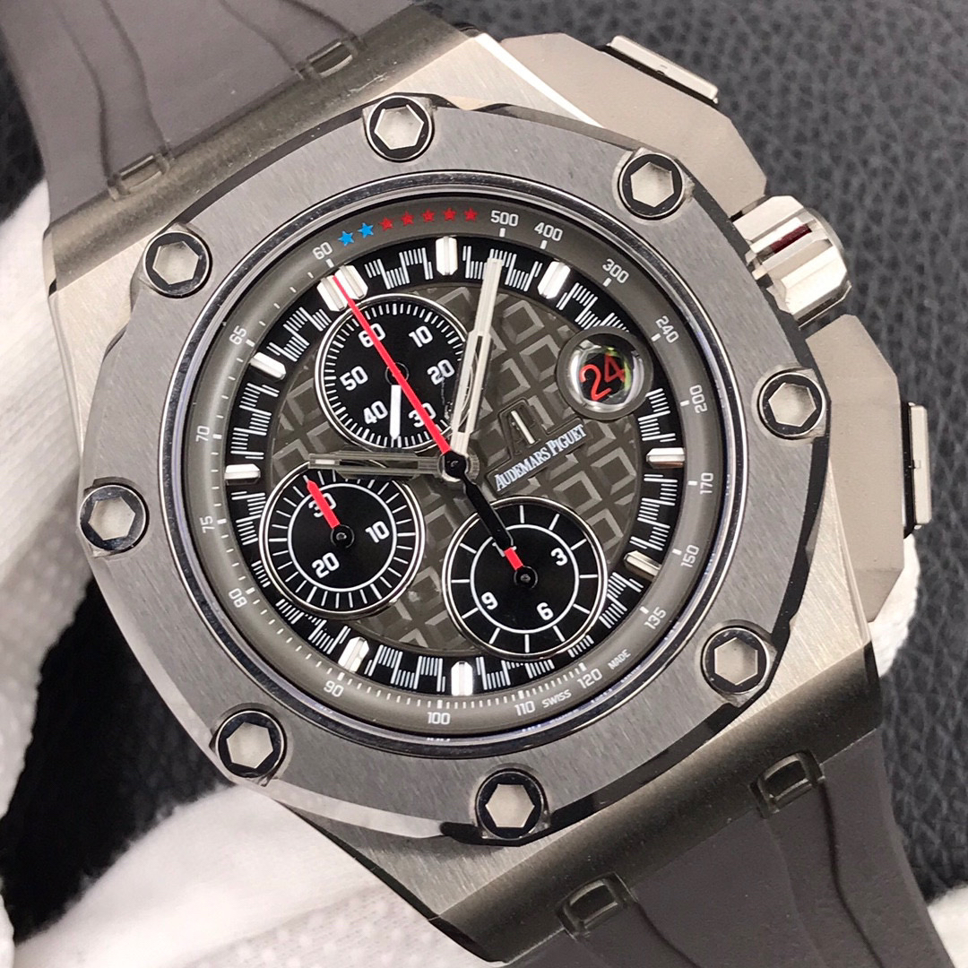 jf精品ap爱彼皇家橡树离岸计时舒马赫v2钛陶瓷特殊材质圈口永不磨损钛