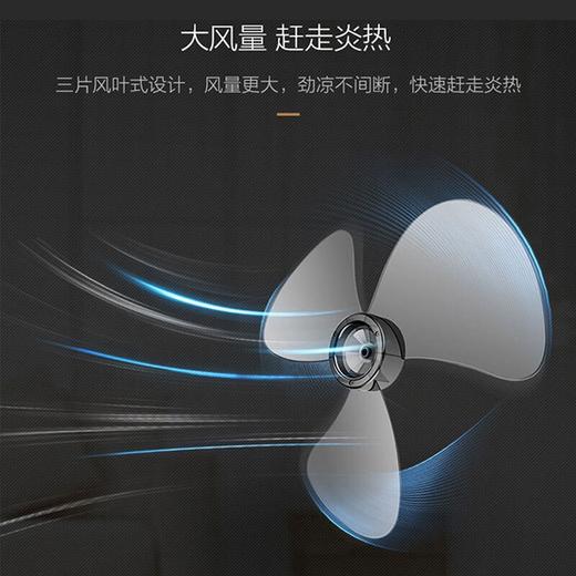 美的（Midea）电风扇12寸落地扇家用摇头省电宿舍静音台式卧室大风力摇头扇风扇FSA30YA 黑色 商品图2