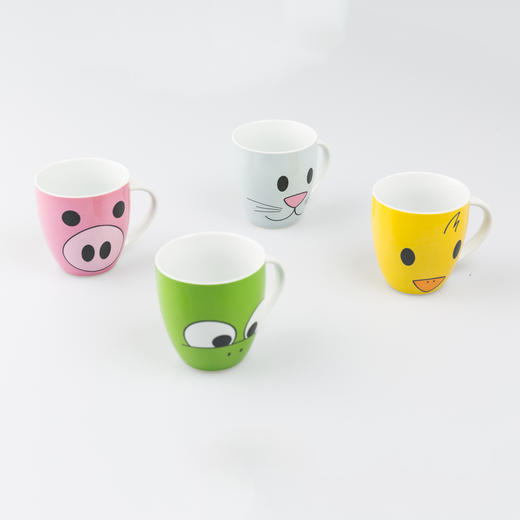 【Könitz酷尼子】陶瓷咖啡杯水杯 疯狂动物园4件套215ml 商品图0