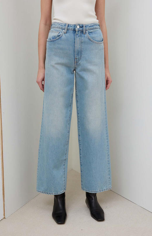 TOTEME 浅蓝色/水洗灰/浅灰色/水洗蓝FLAIR高腰阔腿牛仔裤 商品图4