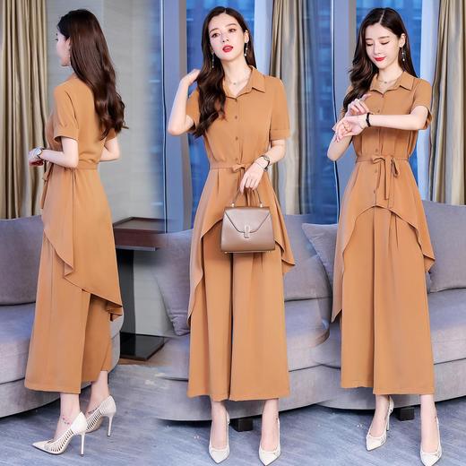 WZNH-NJL9811夏季时尚舒适潮流气质简约百搭个性两件撞色套装 商品图3