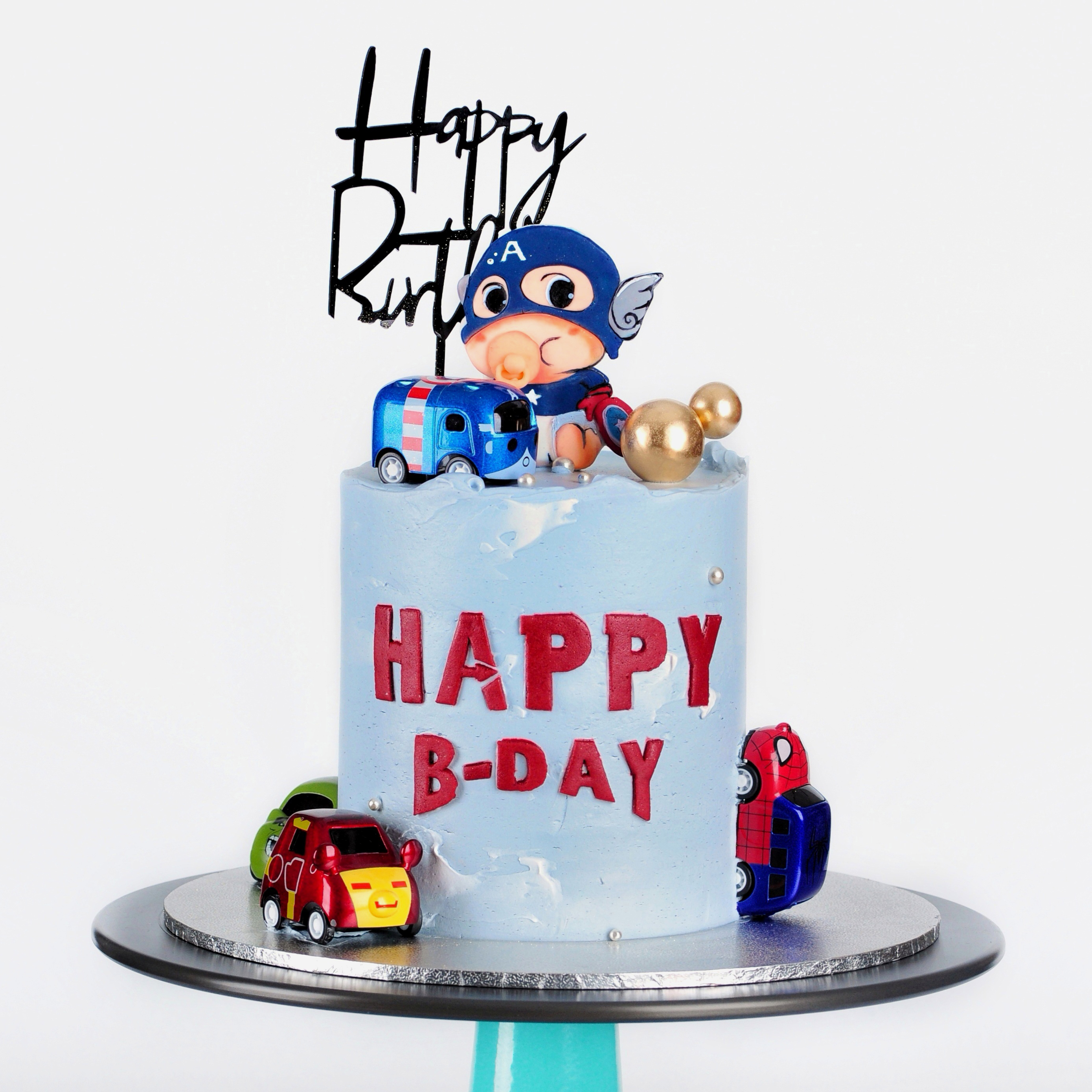 （C034）Couleur Violet 手绘糖牌复联主题儿童乳酪霜蛋糕【特高款】