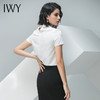 IWY/白色短袖衬衫黑色半裙套装B10236+S10243 商品缩略图4