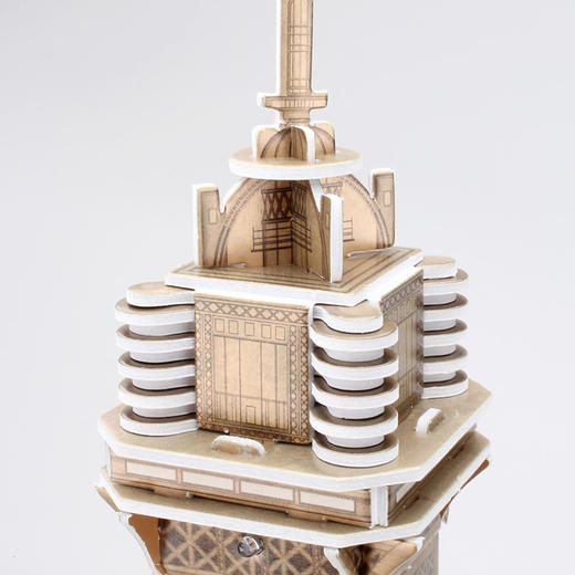 埃菲尔铁塔立体纸拼插diy玩具免胶水剪刀彩灯等比建筑摆件模型