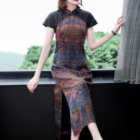 AHM-ddfs1163新款时尚气质优雅复古连衣裙