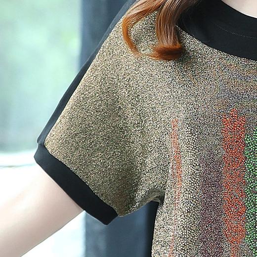 MQ-1227-2010夏季新款亮丝圆领蝙蝠袖薄款打底T恤上衣YY 商品图4