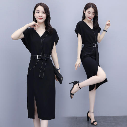 WZNH-QY20566连衣裙2020年夏季时尚V领新款 商品图3