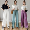 QYBM-F5819-冰丝阔腿裤高腰垂感九分薄款直筒宽松拖地休闲长裤ZXH 商品缩略图0