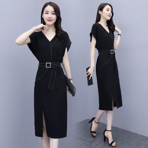 WZNH-QY20566连衣裙2020年夏季时尚V领新款 商品图1