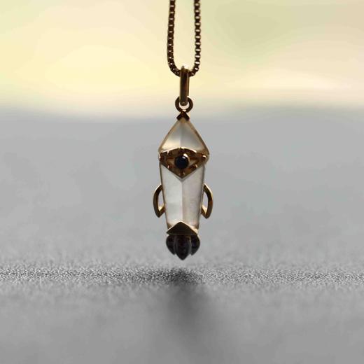 玻璃种翡翠宇宙飞船18k黄金钻石蓝宝石镶嵌 商品图10