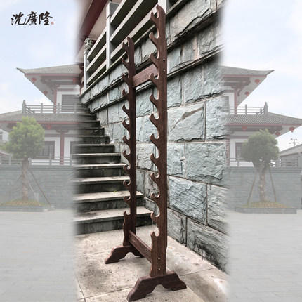 花梨木剑架 宝剑架 刀剑架唐刀剑架子 龙泉沈广隆刀剑架 多层剑架 商品图2