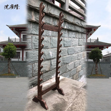 花梨木剑架 宝剑架 刀剑架唐刀剑架子 龙泉沈广隆刀剑架 多层剑架 商品图3