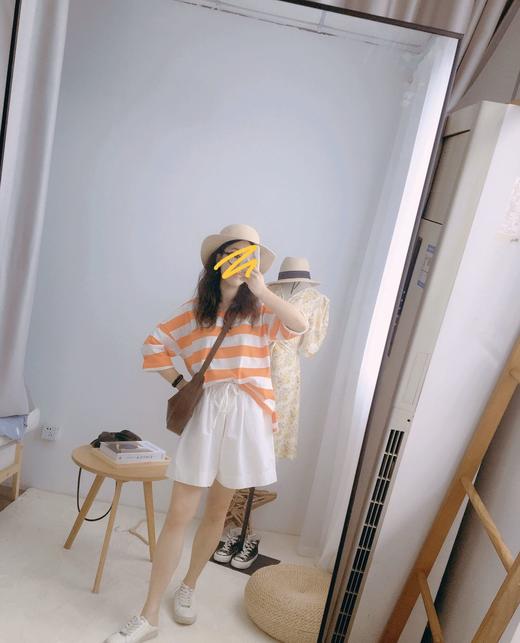 【老米优品】 / 秒！！橘子果汁软糖宽条纹敲活力V领TZT180104D 商品图2