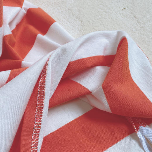 【老米优品】 / 秒！！橘子果汁软糖宽条纹敲活力V领TZT180104D 商品图7