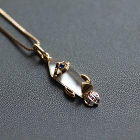 玻璃种翡翠宇宙飞船18k黄金钻石蓝宝石镶嵌