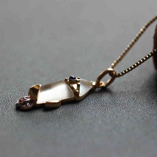 玻璃种翡翠宇宙飞船18k黄金钻石蓝宝石镶嵌 商品图3