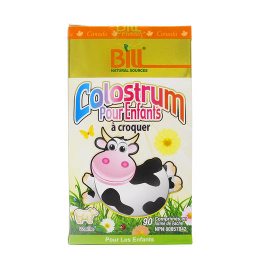 BILL儿童牛初乳咀嚼片90粒  （有效期至：2027年） 商品图0