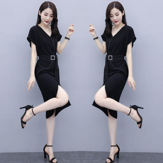 WZNH-QY20566连衣裙2020年夏季时尚V领新款 商品图2