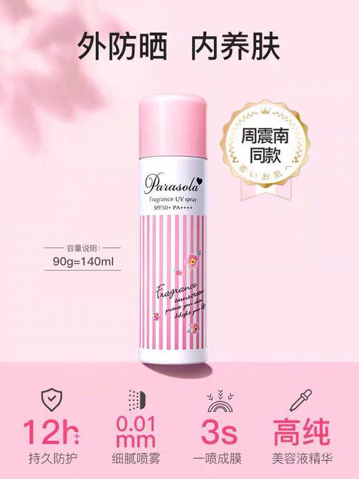 【海关保税直发】日本Narise娜丽丝防晒喷雾/粉色-会员5折 商品图1