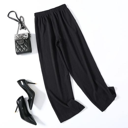 QYBM-1920-新款宽松大码宽腿裤直筒裤子女裤棉麻长裤阔腿裤ZXH 商品图1