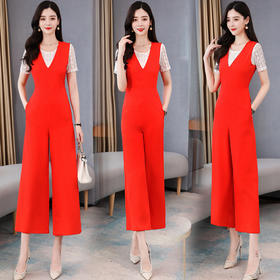 WZNH-HMQY2062新款百搭简约通勒时尚气质两件套连体裤