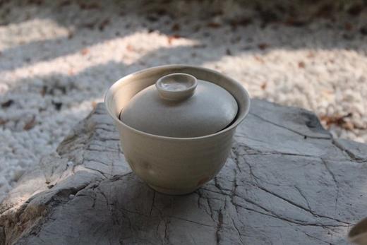 草木灰釉盖碗 茶器 茶道具 天然草木灰 开片釉○ 埴物