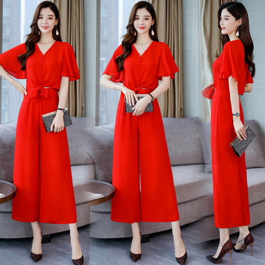 WZNH-HMQY2061夏季新款时尚气质气质简约通勒两件套 商品图3