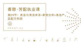 第29节：表活与清洁体系-案例分析+清洁产品配方构架