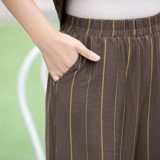 MQ-MEZ8898夏装新款棉麻大码上衣阔腿裤两件套YY 商品图3