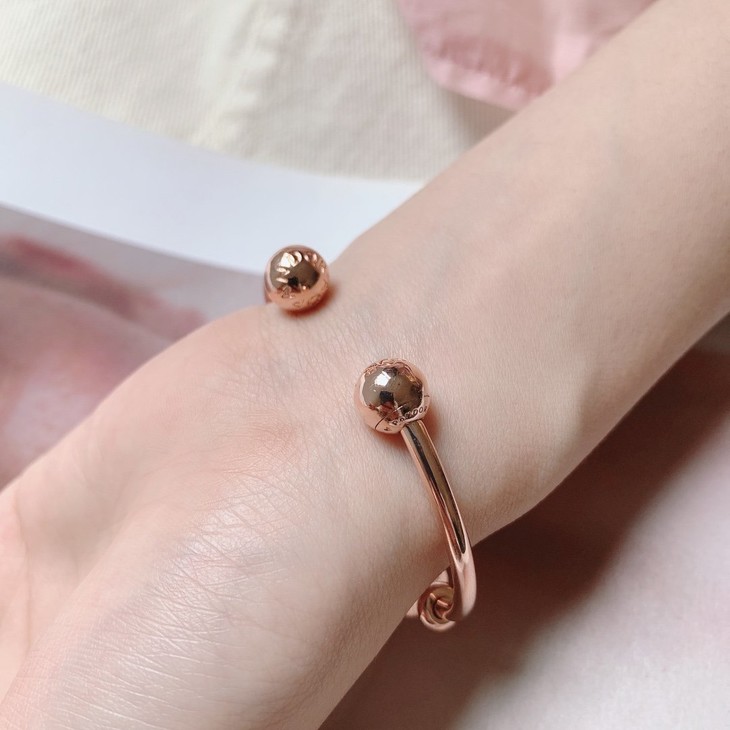 潘多拉玫瑰金开口手镯