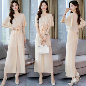 WZNH-HMQY2061夏季新款时尚气质气质简约通勒两件套