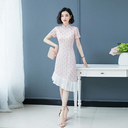 MX-60093日常休闲改良鱼尾旗袍裙连衣裙 商品图1