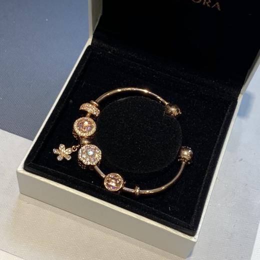 潘多拉玫瑰金开口手镯