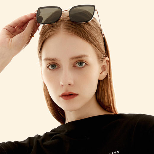 日本kishine黑色灰色金属混色太阳墨镜