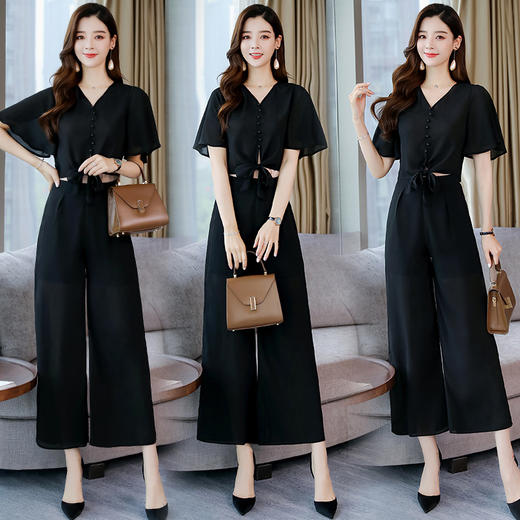 WZNH-HMQY2061夏季新款时尚气质气质简约通勒两件套 商品图2