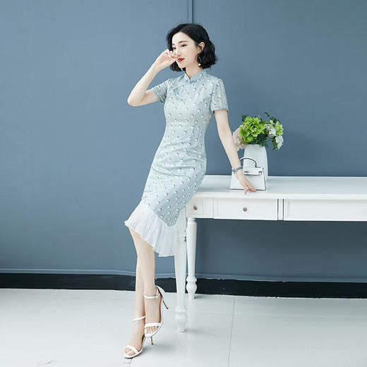 MX-60093日常休闲改良鱼尾旗袍裙连衣裙 商品图0