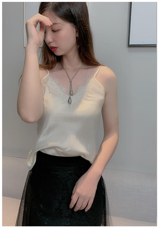 【新人礼品】非新人勿拍J201G4222C颈袖添香2020夏季新款时尚OL吊带显瘦装修身女士吊带J201G4222C 商品图3