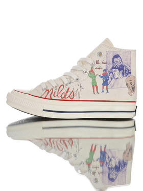匡威 ‮计设‬师Spencer McMullen x Converse Chuck Taylor high 1970 Hi"Artist Series" 米‮彩白‬油画插画”168183C