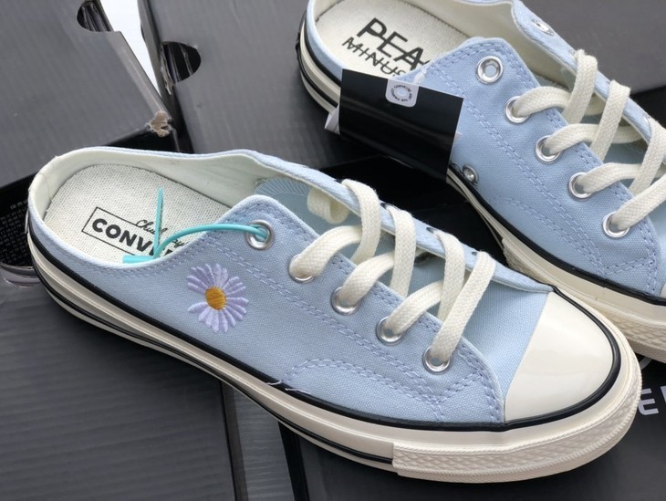 匡威小雏菊半拖休闲鞋情侣款