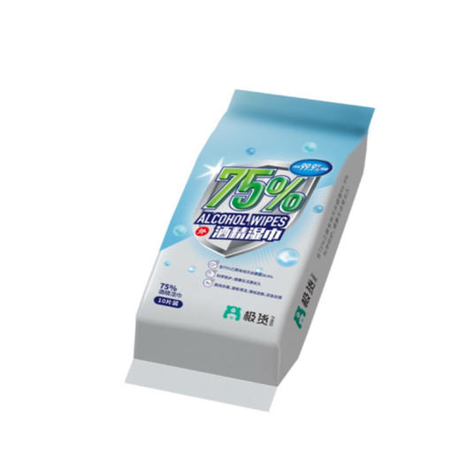 75%乙醇湿巾独立10片10片/包 商品图0
