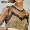 oldcolour新款两件套吊带网纱长袖连衣裙女 商品缩略图2
