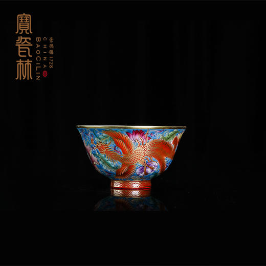 宝瓷林珐琅彩凤穿牡丹吉祥五头 商品图3