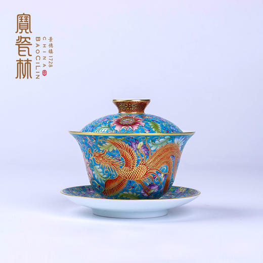 宝瓷林珐琅彩凤穿牡丹吉祥五头 商品图4