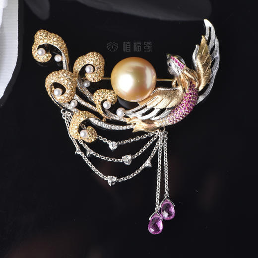 【有凤来仪】金珠凤凰胸针zz1907112