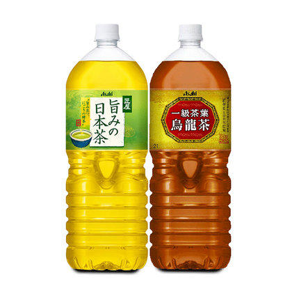 日本进口 朝日匠屋茶饮料绿茶乌龙茶家庭装大容量2L夏日解渴饮品 商品图1