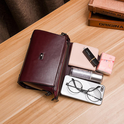 AML-MX-X201网红港风女士斜挎复古百搭单肩小方包 商品图3