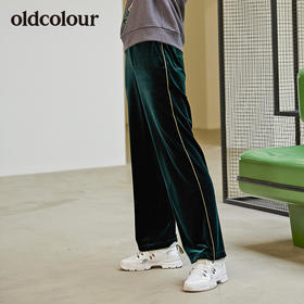oldcolour宽松直筒舒适长裤女保暖高腰时尚女裤