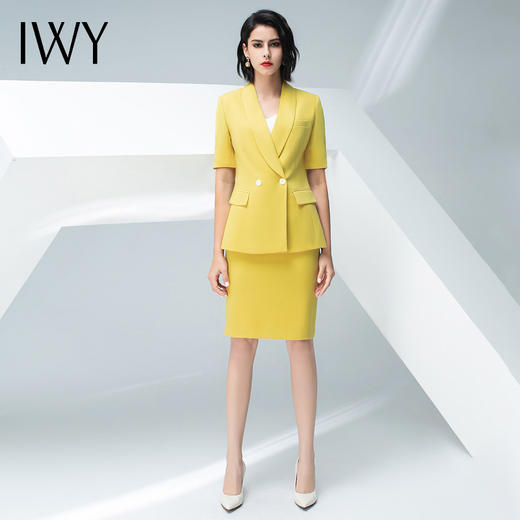IWY/黄色五分袖西服长裤半裙套装C10226+P10226 商品图11