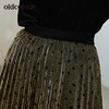 oldcolour商场秋季新款半身裙女时尚潮版黑金色裙摆女裙 商品缩略图2